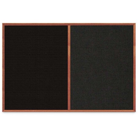 Slim Style Indoor Enclosed Corkboard,30, UV503SC-BLACK-DRKSPR